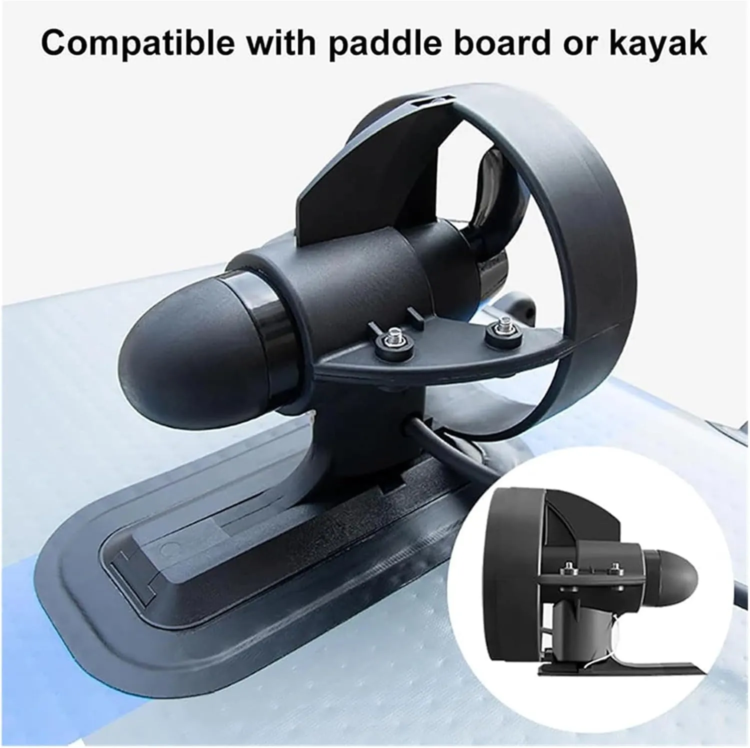 12V Power Fin Electric Brushless Motor for SUP Stand Up Paddle Board Push Surf Kayak Surfboard Propeller with Battery Strong Thrust, High Acceleration(D180)