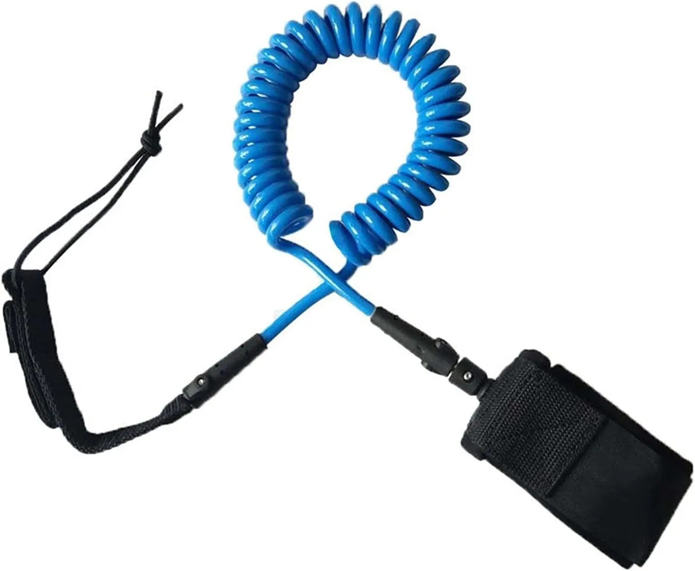 1pc Surfboard Leash 12ft 7mm Coiled Leash SUP Stand Up Paddle Board Leg Rope Surfing Accessories(12ft 7mm Blue)
