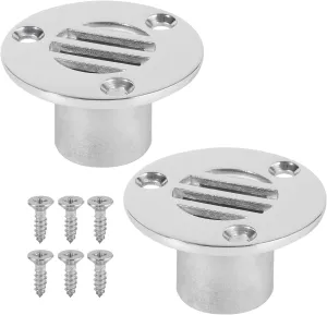 316 Stainless Steel 1" Boat Floor Deck Drain (Pack of 2)