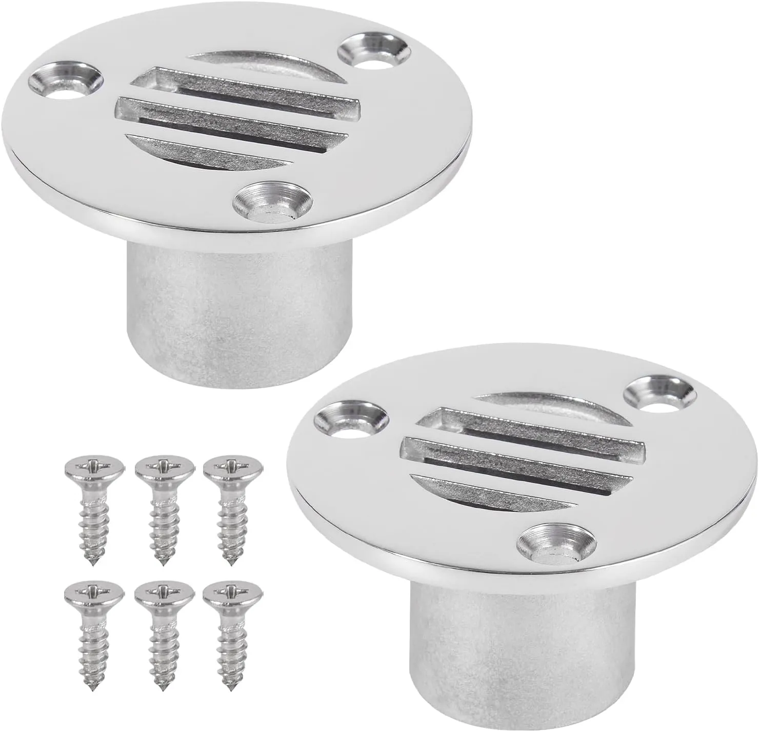 316 Stainless Steel 1" Boat Floor Deck Drain (Pack of 2)