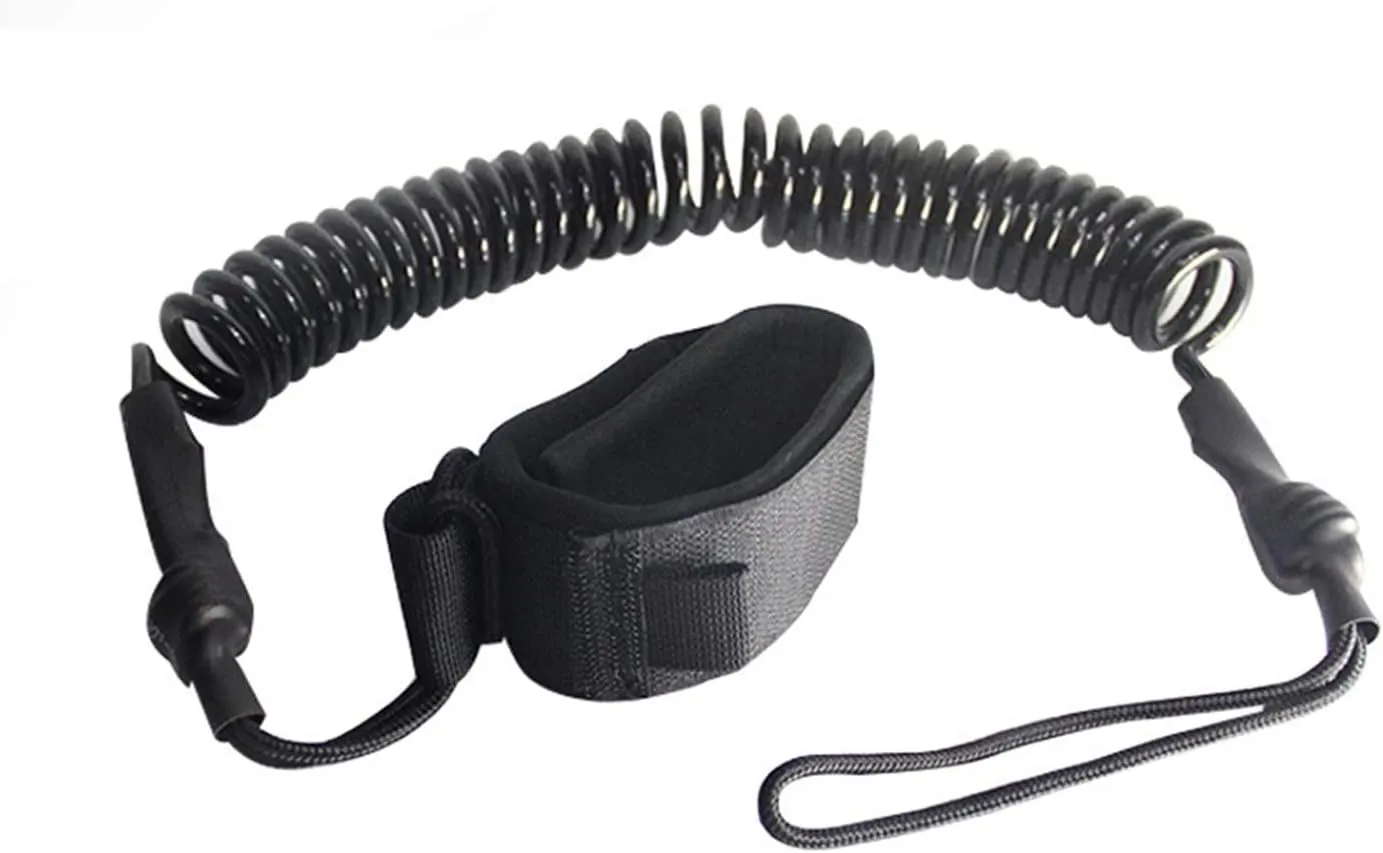5.5MM Sup Surf Board Leash 3 Meter Surfboard Ankle Leash Elastic Coiled Stand UP Paddle Board Leg Rope