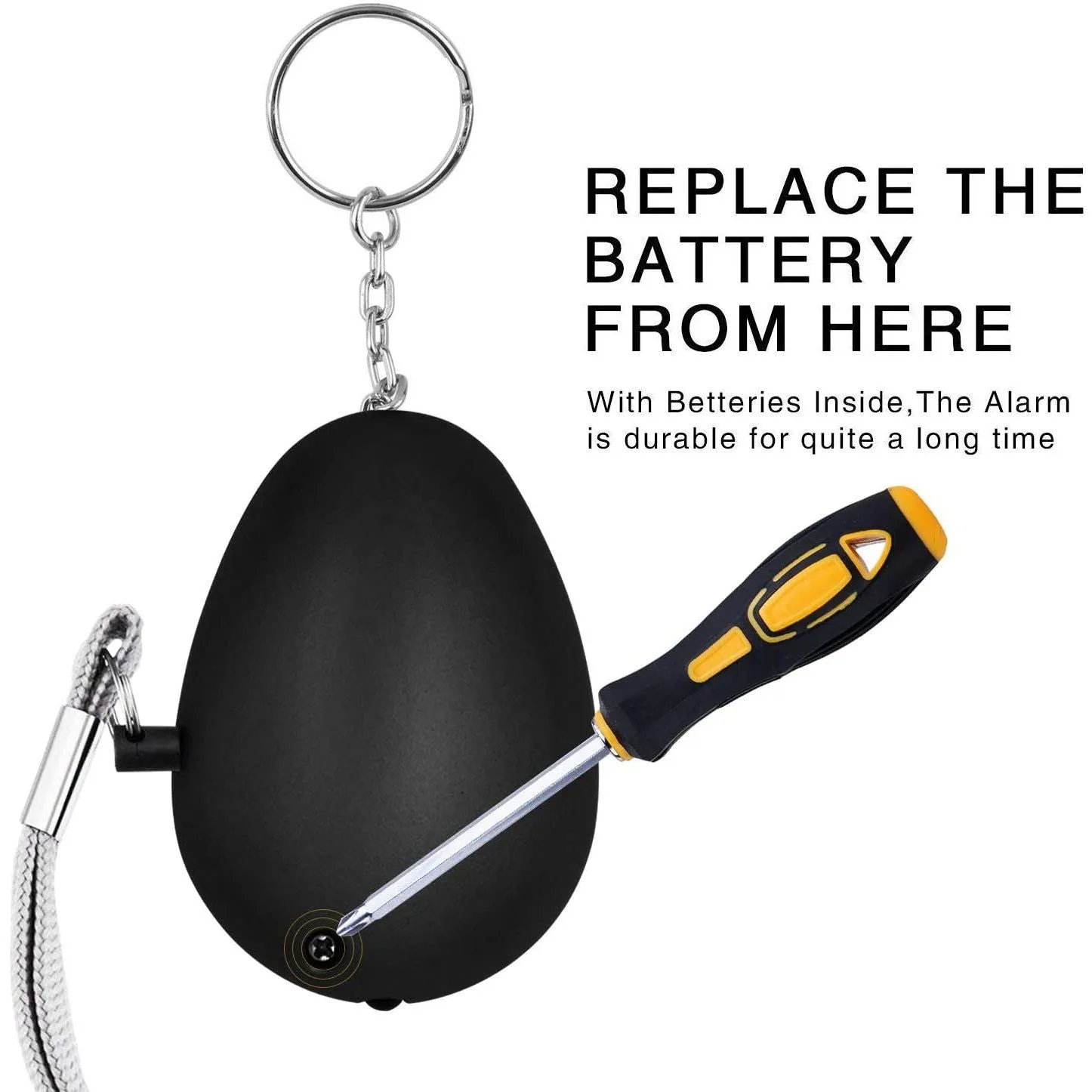 6-Pack: 140DB Personal Security Alarm Keychain with LED Lights