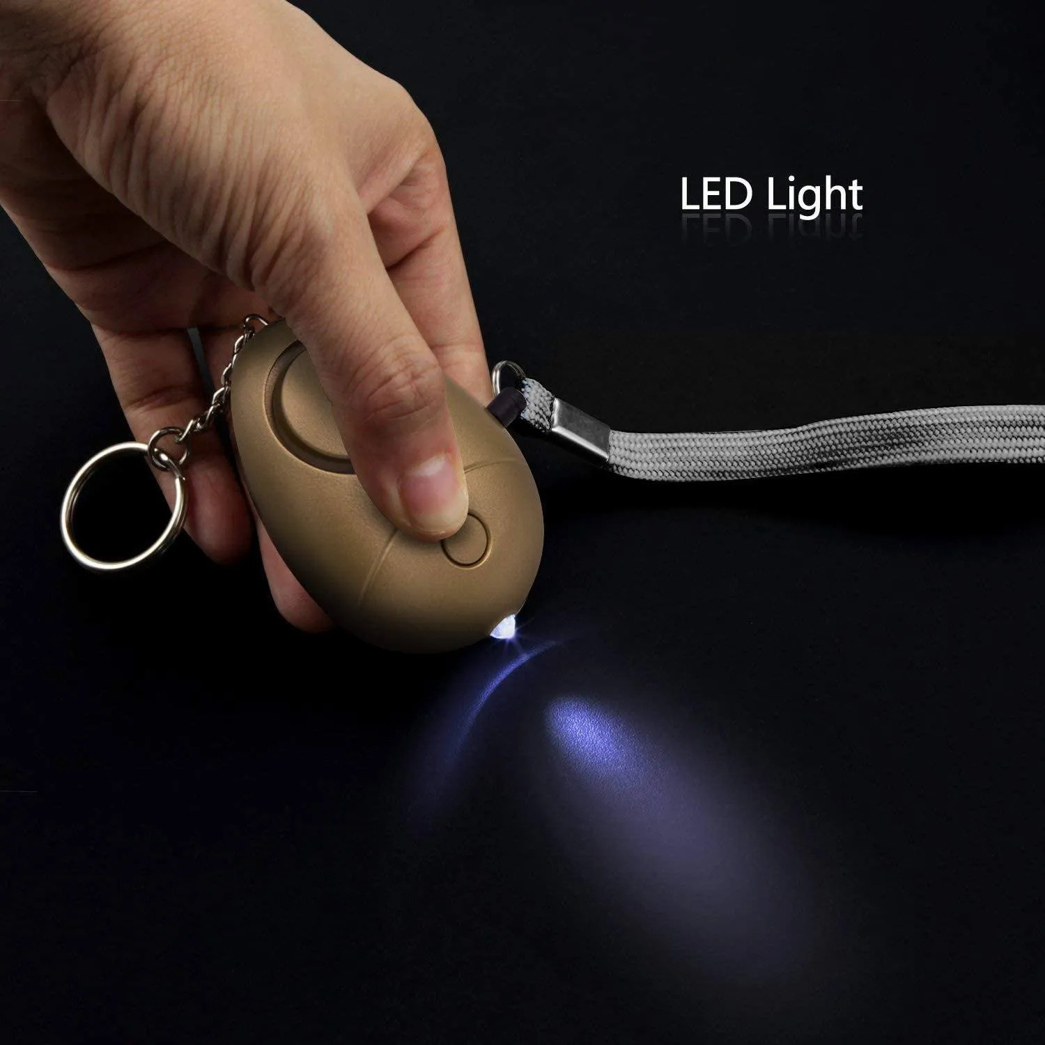 6-Pack: 140DB Personal Security Alarm Keychain with LED Lights