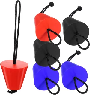 6Pcs Silicone Kayak Scupper Plugs with Lanyard Drain Stoppers for Canoes Inflatable Boats and Rafts Reliable Lightweight and Convenient Accessories