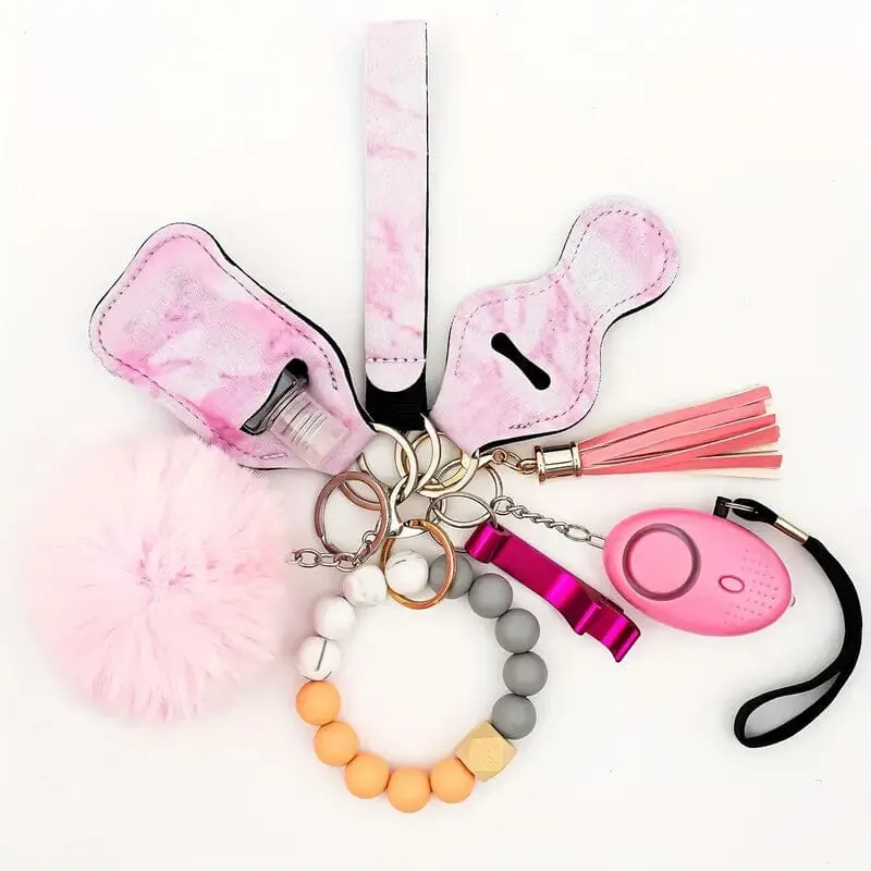 9-Piece: Protection Safety Keychain Set