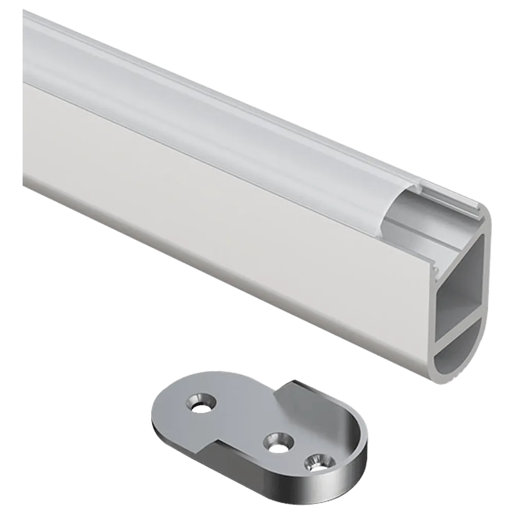 AP16F Aluminum Oval Wardrobe Hanging Rail 10 Pack LED lighted Closet Rod Fixture