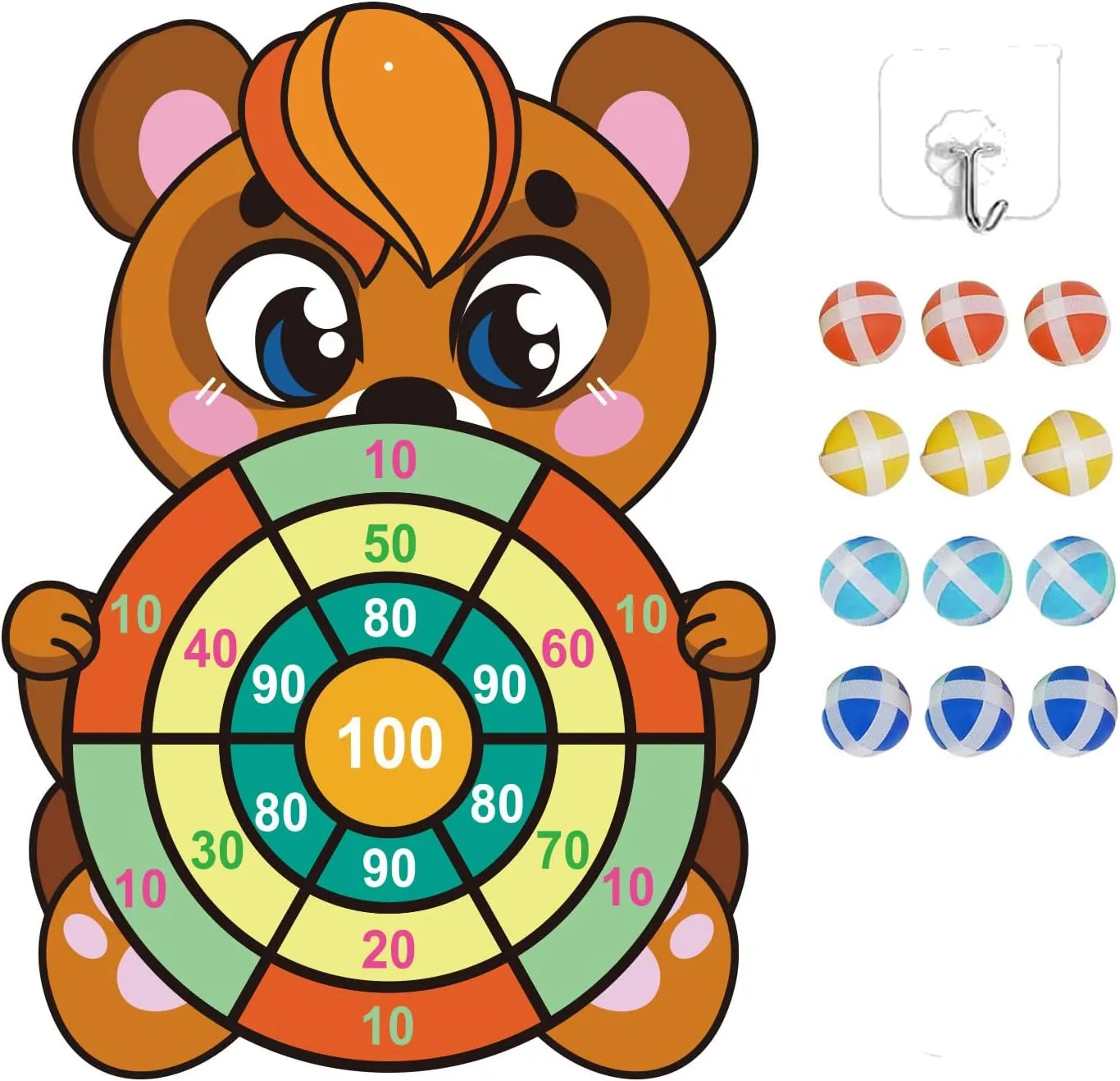 Bear Dart Board for Kids Toys, Kids Dart Board Dart Games for Kids Ages 4-8 Dart Game Party Games for Kids Ducational Toys for Kids Boy Birthday Party Games for Children Educational Toys for Kids