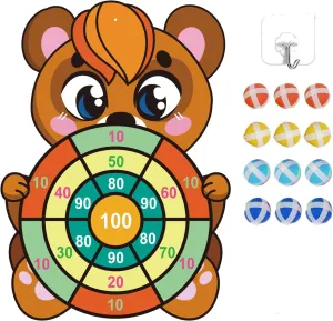 Bear Dart Board for Kids Toys, Kids Dart Board Dart Games for Kids Ages 4-8 Dart Game Party Games for Kids Ducational Toys for Kids Boy Birthday Party Games for Children Educational Toys for Kids
