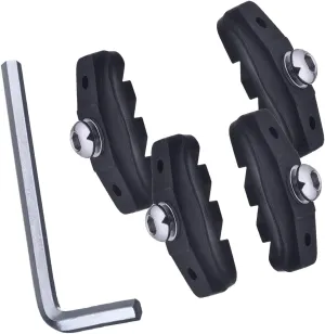 Bike Brake Pads 4 PCS with Installation Tool Caliper, Bicycle Brake Pads Ideal Road Brake Pads for Mountain Riders, C Shaped 50MM Pads for Mountain Bike Brake Pads, Reliable in Wet Condition