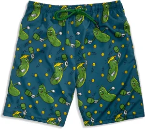 ChalkTalkSPORTS Pickleball Swim Trunks | Swim Board Shorts | Youth and Adult Sizes