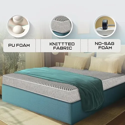 Dr. Smith Orthopedic Mattress | Dual Comfort | Soft & Firm Support Single Size Bed Mattress| Memory Form Mattress 72x36x5 Inch - Grey
