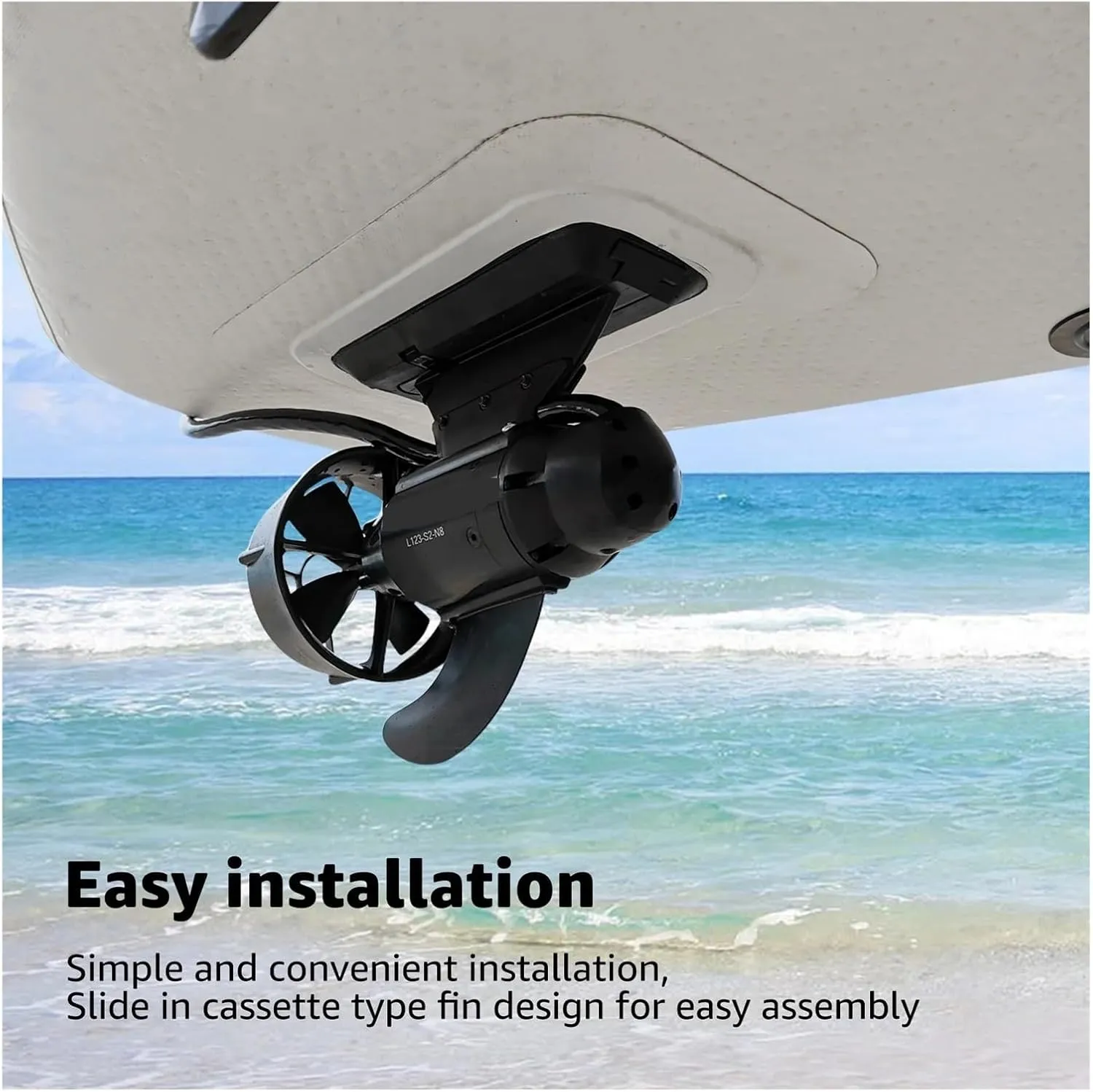 Electric Fin with DC24V 12V Battery Stand Up Paddle Board Push Motor Brushless Underwater Thruster for SUP Surf Kayak for Inflatable,Paddle Boards,Fishing Boats