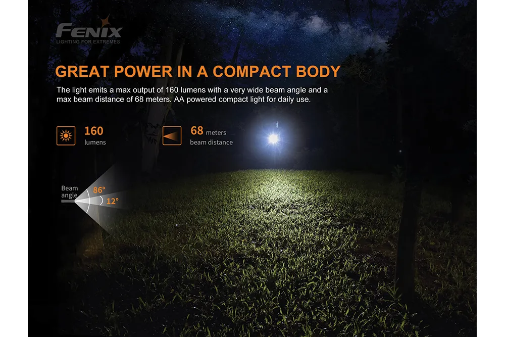 Fenix E12 V2.0 AA LED Flashlight - Discontinued