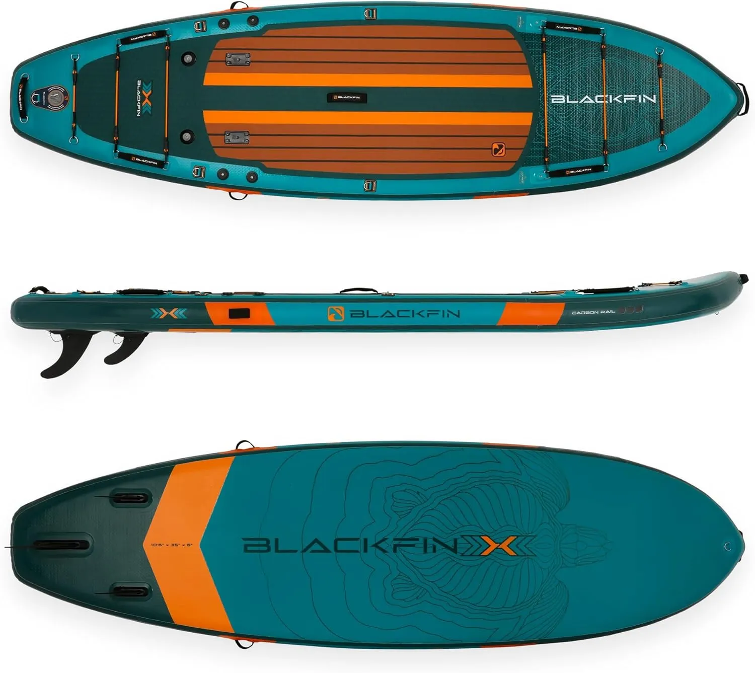 iROCKER Blackfin Model X 6.0 Inflatable Stand Up Paddle Board Premium SUP and Accessories Made for All Skill Levels, Enhanced Stability