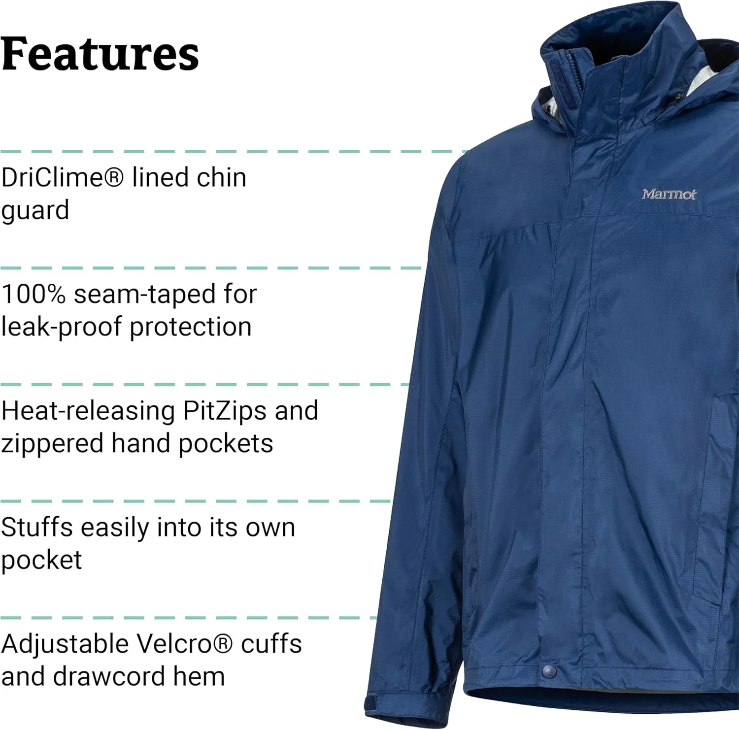 MARMOT Men's Precip Eco Lightweight & Waterproof Rain Jacket