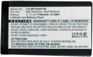 NNTN6923A NNTN4655B Battery for Motorola MTH800 MTH650 DTR410 DTR550 DTR650 DTR520 DTR620 NNTN6922A SNN5705C NNTN4655 SNN5705D Replacement Parts
