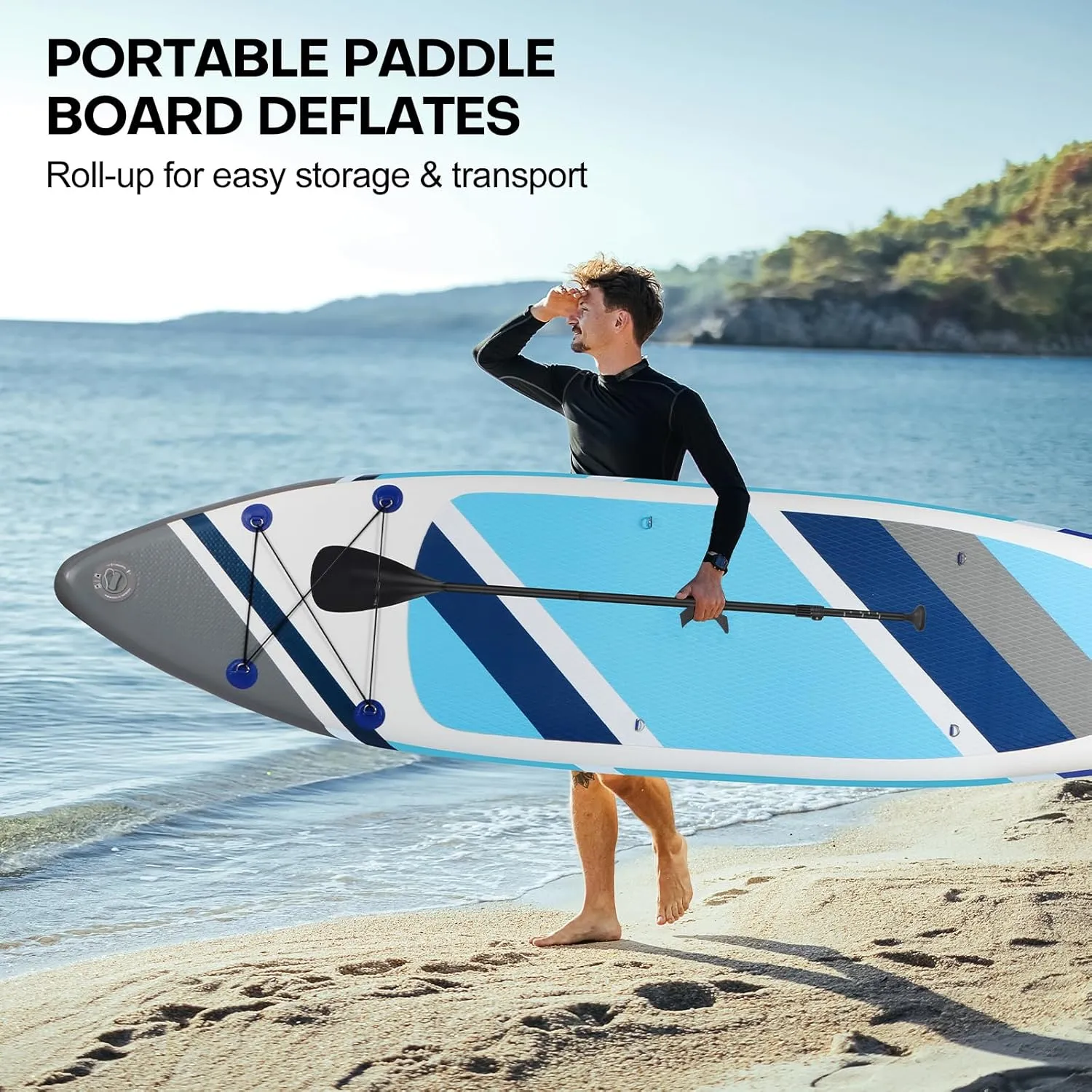 Panana Inflatable Stand Up Paddle Board, 10' SUP Paddleboard Kayak, Blow Up Paddle Boards for Adults Youth with Accessories Kit Anti-Slip EVA Deck