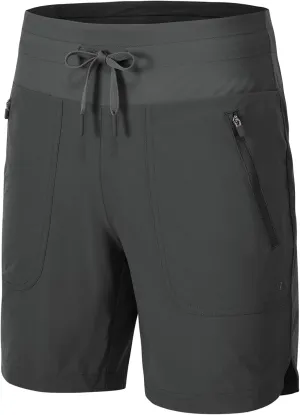 Rdruko Women's Swim Board Shorts with Liner 7" High Waisted UPF 50  Beach Trunks Shorts