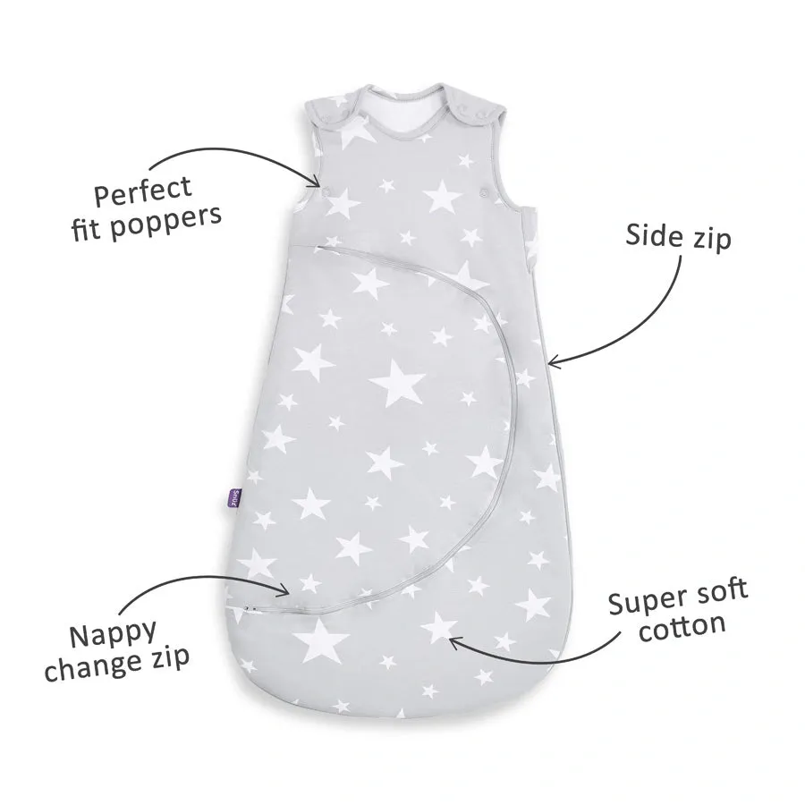 SnuzPouch Sleeping Bag, 1.0 Tog, 0-6M (White Star)