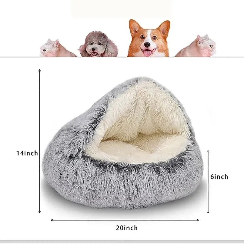 Soft Plush Cozy Pet Bed for Your Cat or Dog
