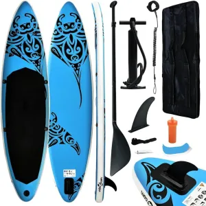 Stable and Puncture-Proof Inflatable Stand Up Paddleboard Set for Adult Use, Lightweight, Complete with Accessories, Blue
