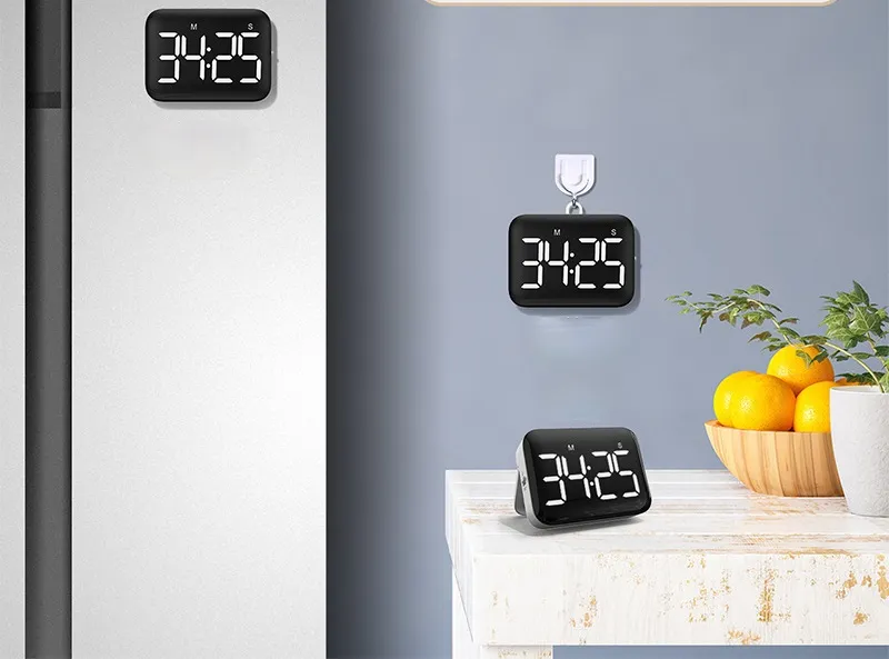 Timer Large Screen Digital Time Manager Kitchen Baking Countdown Mute Timer