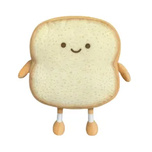 Toast Bread Couch Pillow Doll Expression Bag Children's Plush Toys