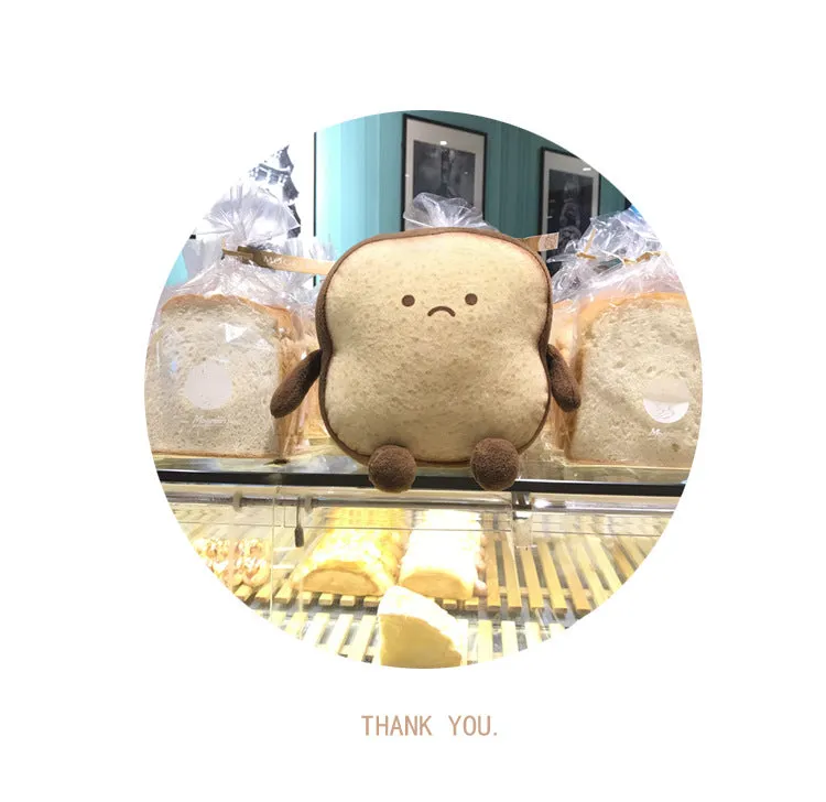 Toast Bread Couch Pillow Doll Expression Bag Children's Plush Toys